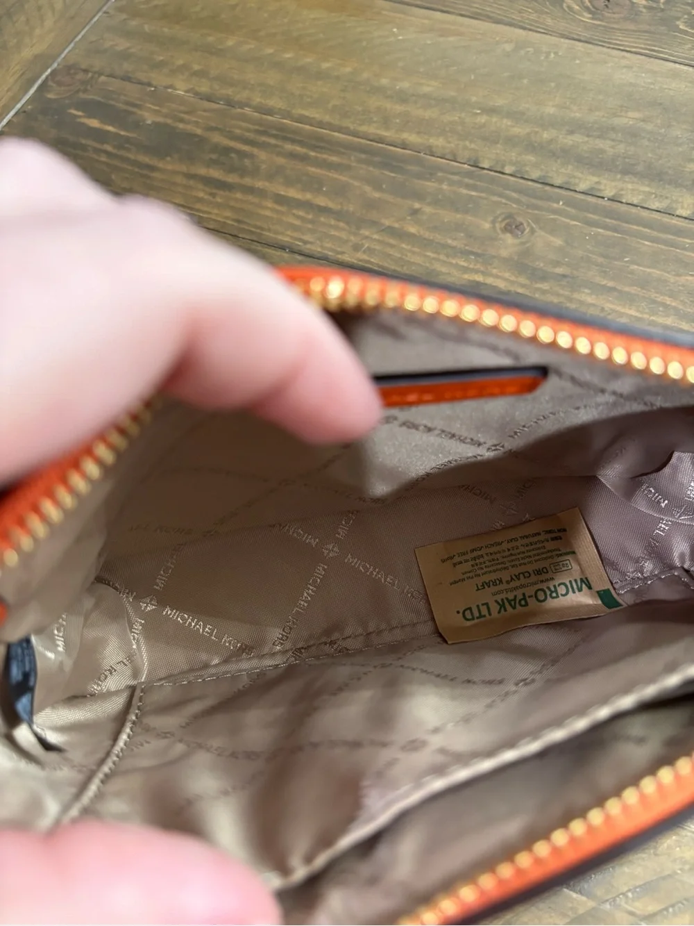 Michael Kors Small Chain Pouchette Leather Shoulder Bag